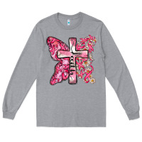 Heather Grey faith cancer cross Long Sleeve Tee - Zillion Design Studio