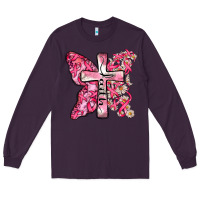 Plum faith cancer cross Long Sleeve Tee - Zillion Design Studio