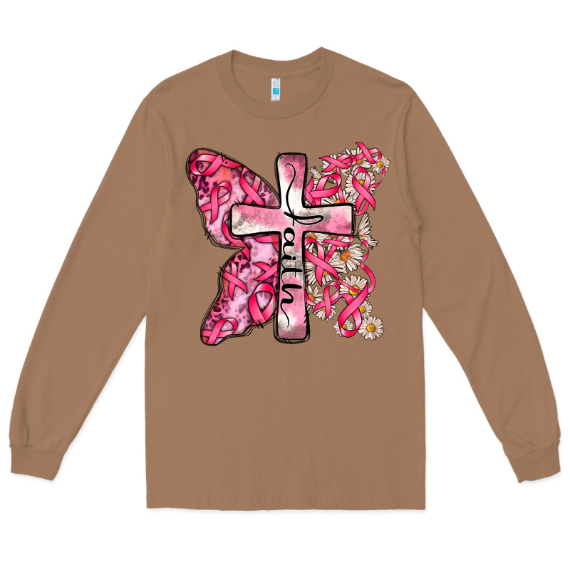 Faith Cancer Cross Long Sleeve Tee by Zillion Design Studio | Teevron