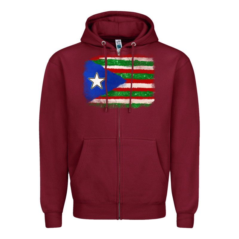 Mexico And Puerto Rico Flag Zipper Hoodie by texasbilliewilder | Teevron