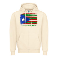 Sandshell Mexico and Puerto Rico Flag Zipper Hoodie - texasbilliewilder