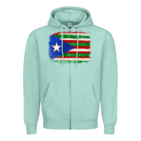 Seafoam Mexico and Puerto Rico Flag Zipper Hoodie - texasbilliewilder