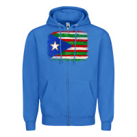 True Royal Mexico and Puerto Rico Flag Zipper Hoodie - texasbilliewilder