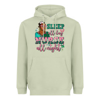 Matcha afro  nurse sleep all day nurse all night Heavyweight Hoodie - AdoDesignShop