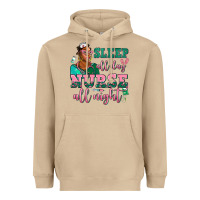 Mushroom afro  nurse sleep all day nurse all night Heavyweight Hoodie - AdoDesignShop