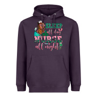 Plum afro  nurse sleep all day nurse all night Heavyweight Hoodie - AdoDesignShop