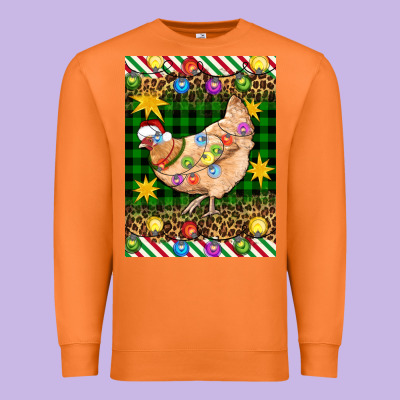 Christmas Chicken Premium Sweatshirt Designed By Artiststas