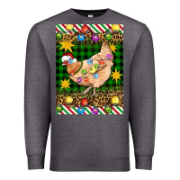 Charcoal Heather Christmas Chicken Premium Sweatshirt - Artiststas