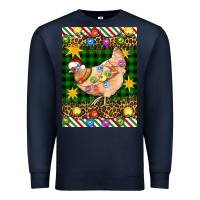 Navy Christmas Chicken Premium Sweatshirt - Artiststas
