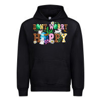 Black Don't worry be hoppy Urban Hoodie - NancyCooperArtShop