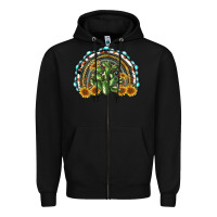 Black western rainbow with cactus Zipper Hoodie - RanaPortraitStore