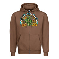Chestnut western rainbow with cactus Zipper Hoodie - RanaPortraitStore