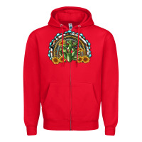 Red western rainbow with cactus Zipper Hoodie - RanaPortraitStore