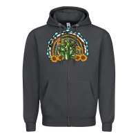 Smoke western rainbow with cactus Zipper Hoodie - RanaPortraitStore
