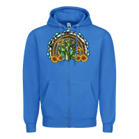 True Royal western rainbow with cactus Zipper Hoodie - RanaPortraitStore