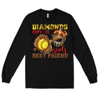 Black diamonds are a girls best friend softball Long Sleeve Tee - texasbilliewilder