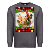 Charcoal Heather Christmas coop animals Premium Sweatshirt - Artiststas