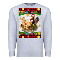 Heather Grey Christmas coop animals Premium Sweatshirt - Artiststas