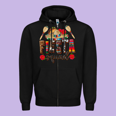 Mexico Fiesta Squad Zipper Hoodie Designed By Texasbilliewilder