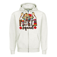 Oatmeal Heather Mexico Fiesta Squad Zipper Hoodie - texasbilliewilder