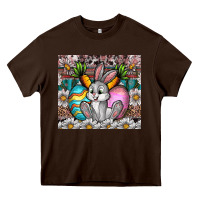 Chocolate Brown easter Heavy Core Tee - CowhideDigitalArt