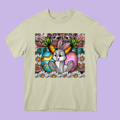 Easter Heavy Core Tee Designed By Cowhidedigitalart