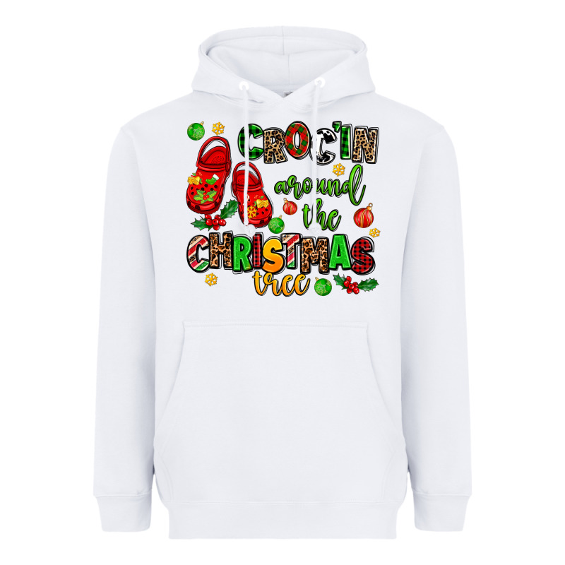 Croc'in Around The Christmas Tree Heavyweight Hoodie by AdoDesignShop | Teevron