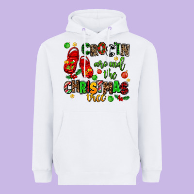 Croc'in Around The Christmas Tree Heavyweight Hoodie Designed By Adodesignshop