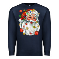 Navy santa with little christmas Premium Sweatshirt - AdoDesignShop