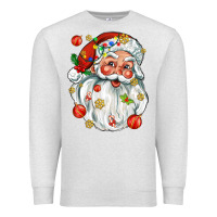Oatmeal Heather santa with little christmas Premium Sweatshirt - AdoDesignShop