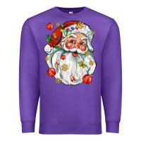 Purple santa with little christmas Premium Sweatshirt - AdoDesignShop