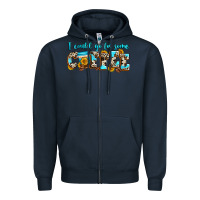 Navy i could go for some coffee Zipper Hoodie - Zillion Design Studio