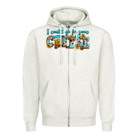 Oatmeal Heather i could go for some coffee Zipper Hoodie - Zillion Design Studio