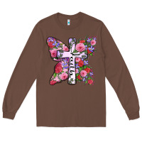 Chestnut faith butterfly cross Long Sleeve Tee - Zillion Design Studio
