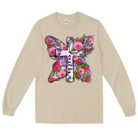 Mushroom faith butterfly cross Long Sleeve Tee - Zillion Design Studio