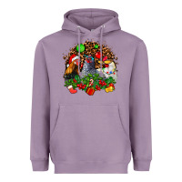 Lavender Christmas party and chickens Heavyweight Hoodie - AdoDesignShop