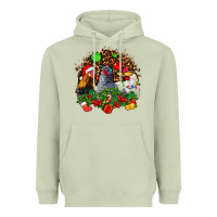 Matcha Christmas party and chickens Heavyweight Hoodie - AdoDesignShop