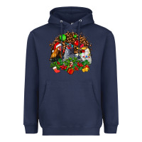Navy Christmas party and chickens Heavyweight Hoodie - AdoDesignShop