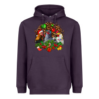 Plum Christmas party and chickens Heavyweight Hoodie - AdoDesignShop
