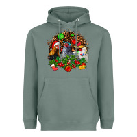Sage Christmas party and chickens Heavyweight Hoodie - AdoDesignShop