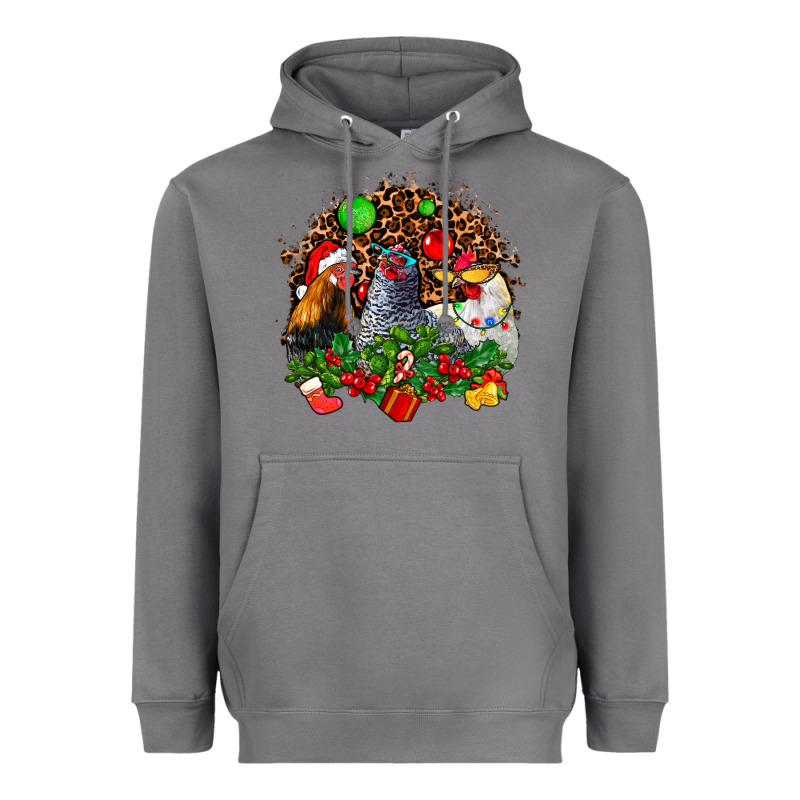 Christmas Party And Chickens Heavyweight Hoodie by AdoDesignShop | Teevron