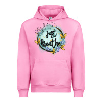 Fuchsia Pink just breathe Urban Hoodie - MaliasSmallBusiness