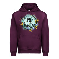 Mauve Wine just breathe Urban Hoodie - MaliasSmallBusiness