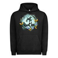 Pigment Black just breathe Urban Hoodie - MaliasSmallBusiness