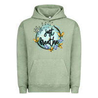 Pigment Oil Green just breathe Urban Hoodie - MaliasSmallBusiness