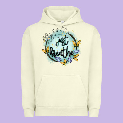 Just Breathe Urban Hoodie Designed By Maliassmallbusiness