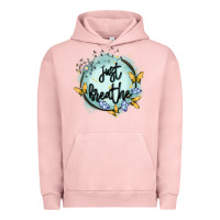 Pigment Salmon just breathe Urban Hoodie - MaliasSmallBusiness