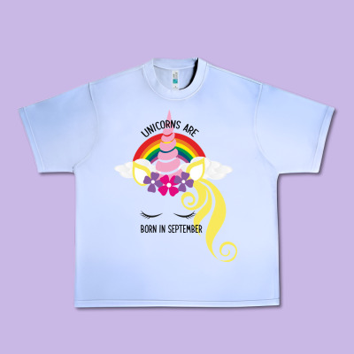 Unicorns Are Born In September Urban Heavy Tee Designed By Bettercallsaul