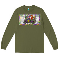 Mardi Gras Truck And Fleur De Lis Crawfish Long Sleeve Tee | Teevron