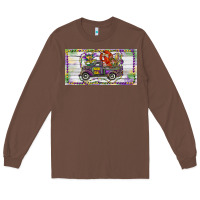 Chestnut Mardi Gras Truck And Fleur De Lis Crawfish Long Sleeve Tee - RanaPortraitStore